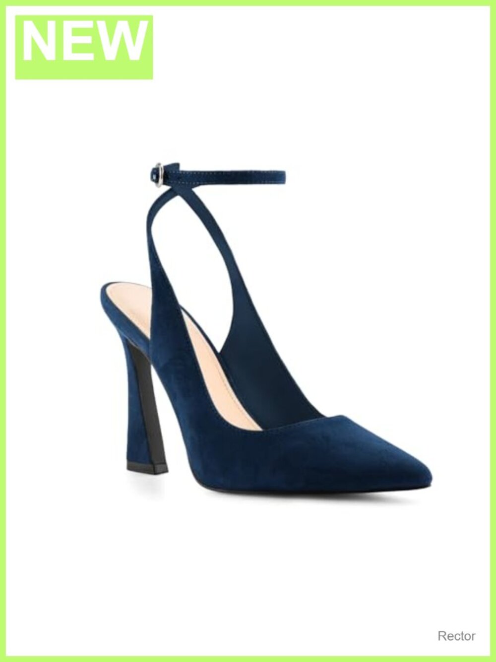 Slingback Pointed Toe High Flared Heel Pumps for Wedding Formal Dress